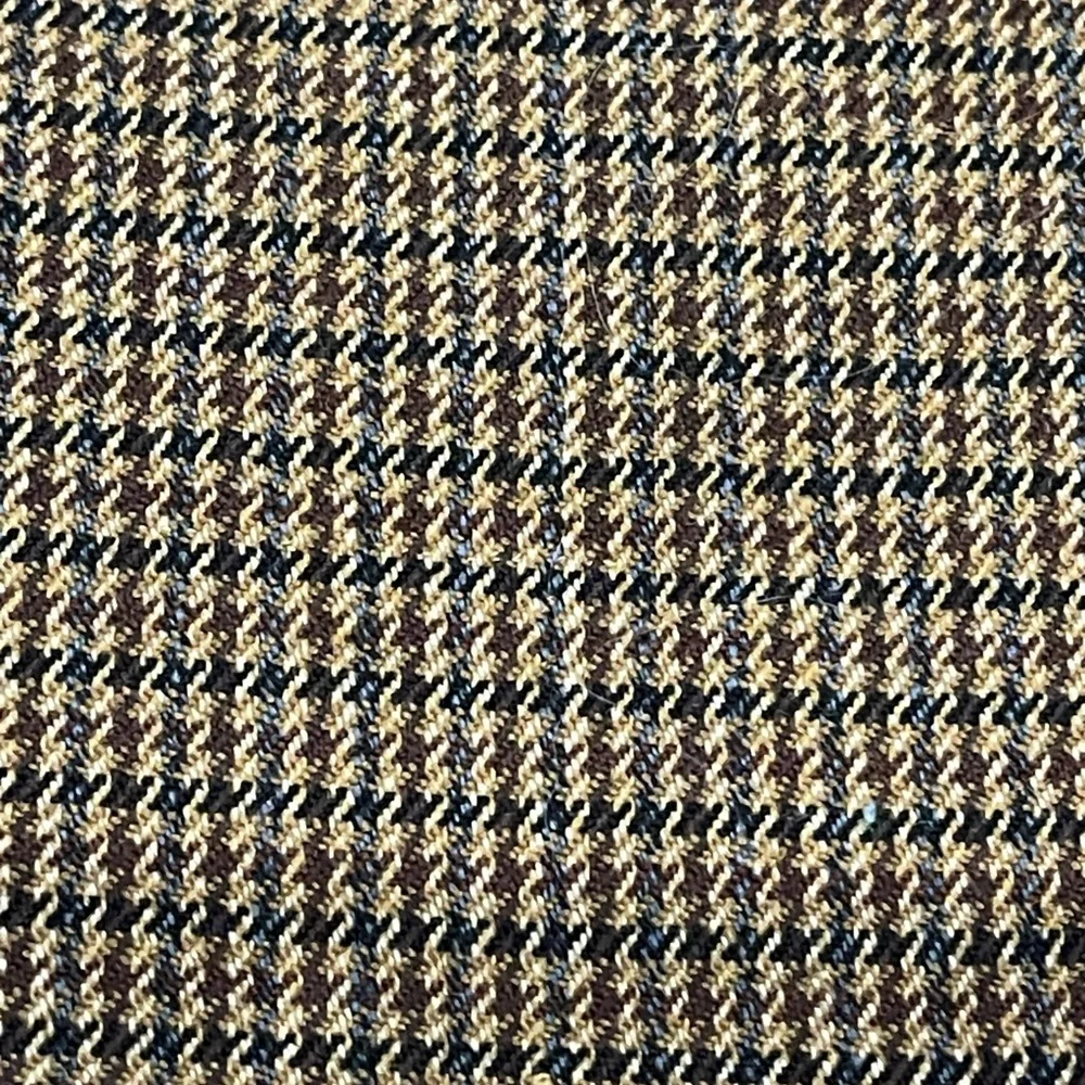 Lauren Ralph Lauren Wool Sports Coat Blazer  Men Size 44L Brown Houndstooth EUC